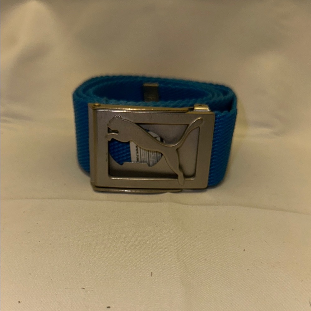 Puma Blue Belt with Silver Buckle New Without Tags